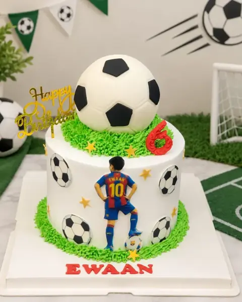 Football Theme Cake (Fresh Cream)